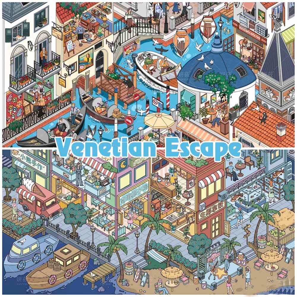 Venetian Escape DIY 3D Sticker 2 Cute Miniature Scenes(xL)