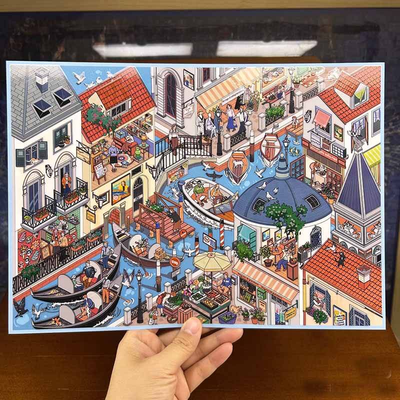Venetian Escape DIY 3D Sticker 2 Cute Miniature Scenes(xL)