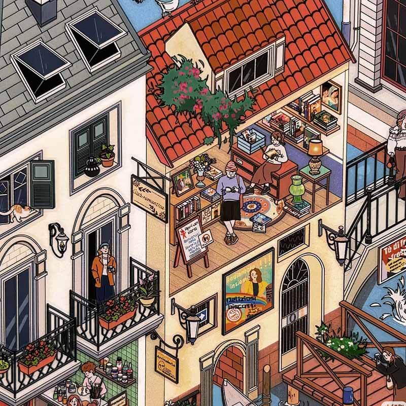 Venetian Escape DIY 3D Sticker 2 Cute Miniature Scenes(xL)