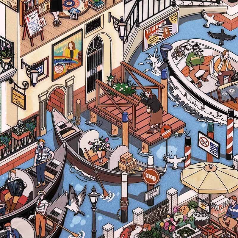 Venetian Escape DIY 3D Sticker 2 Cute Miniature Scenes(xL)