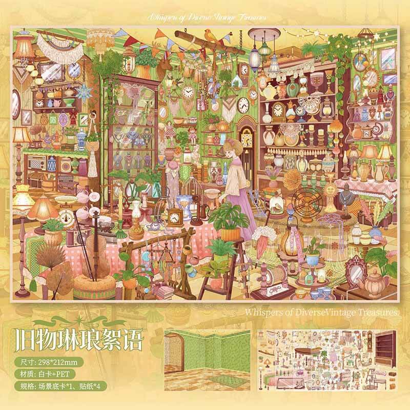 Vintage Manor DIY 3D Scene Stickers With Guide Lines(XXL)