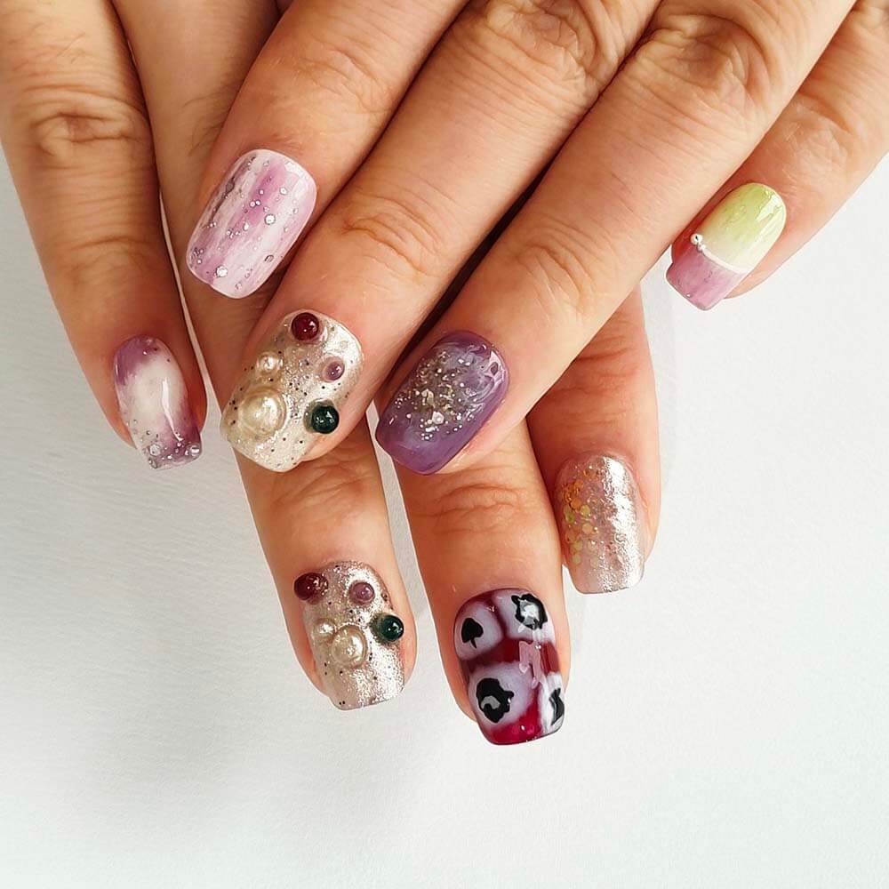 Art Garden Press On Nails Violet Reverie 89