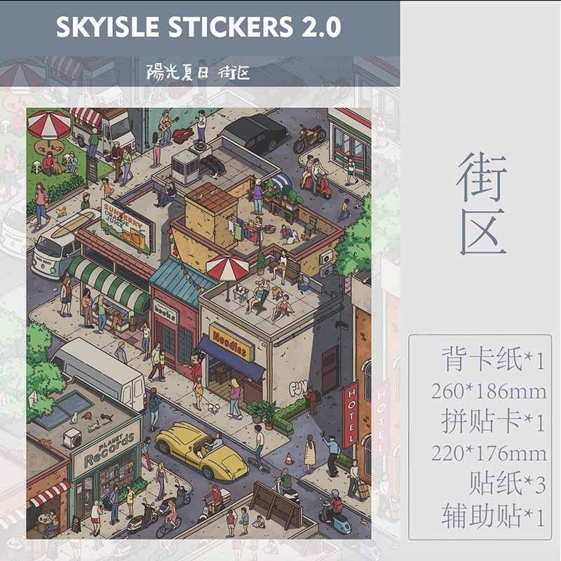 Wander Through DIY 3D Scene Stickers 4 Cute Miniature Scenes(L)