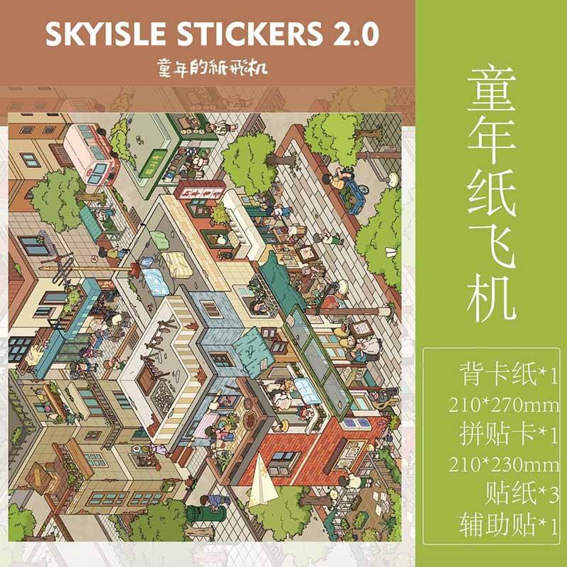 Wander Through DIY 3D Scene Stickers 4 Cute Miniature Scenes(L)