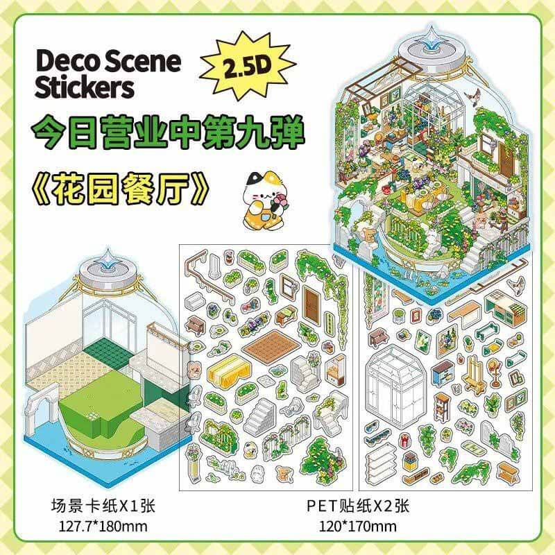 Wanderer's Haven DIY 3D Scene Stickers 4 Cute Miniature Scenes(S)