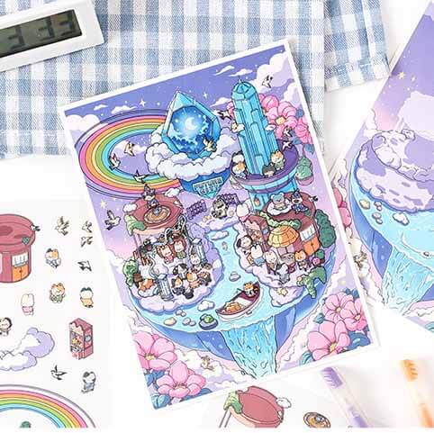 Wayfarer Sanctum DIY 3D Scene Stickers 4 Cute Miniature Scenes(S)