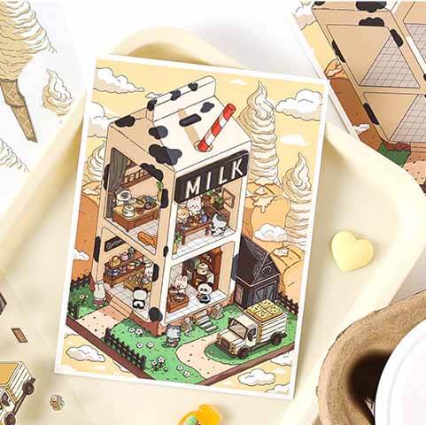 Wayfarer Sanctum DIY 3D Scene Stickers 4 Cute Miniature Scenes(S)