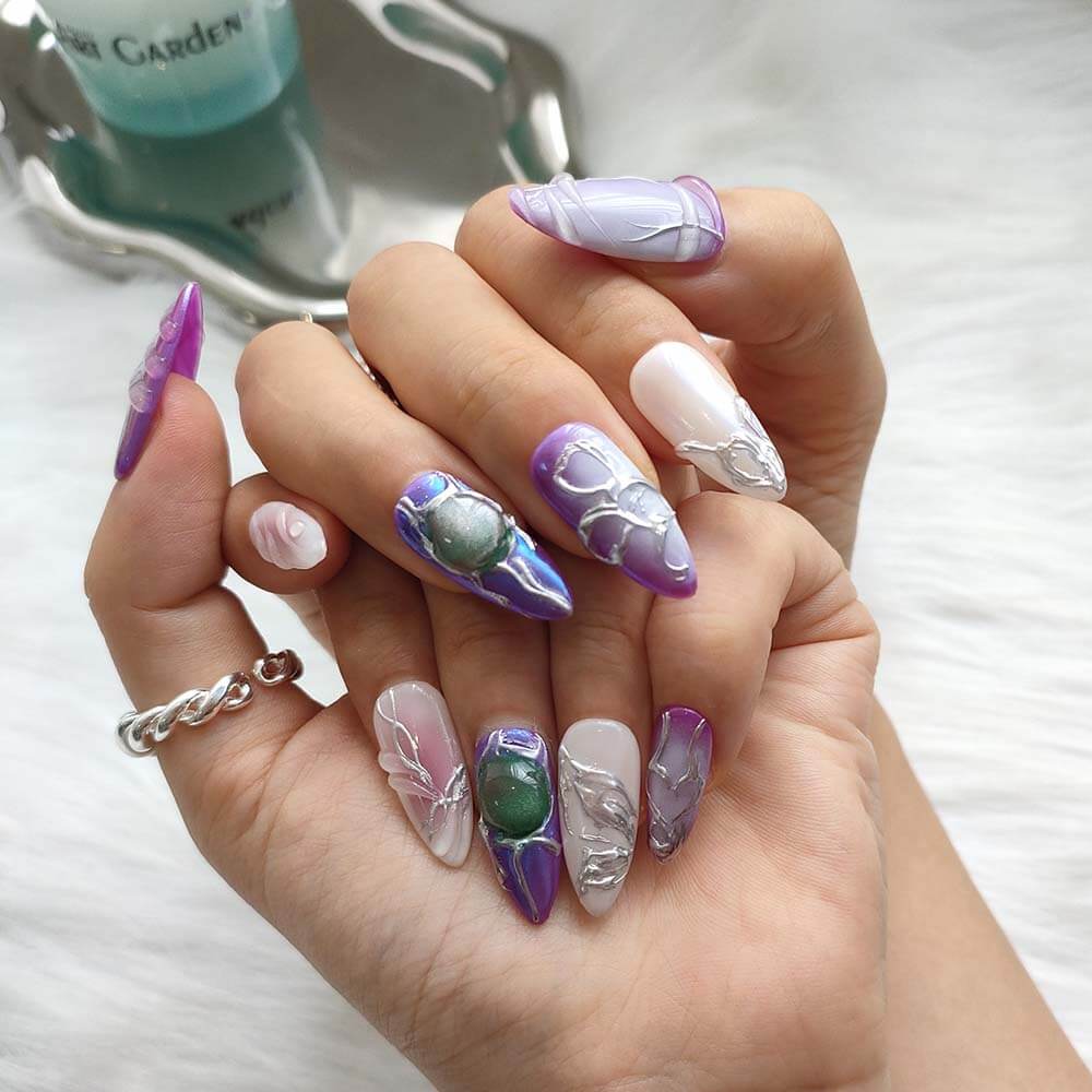 Art Garden Press On Nails Cosmic Pulse 36