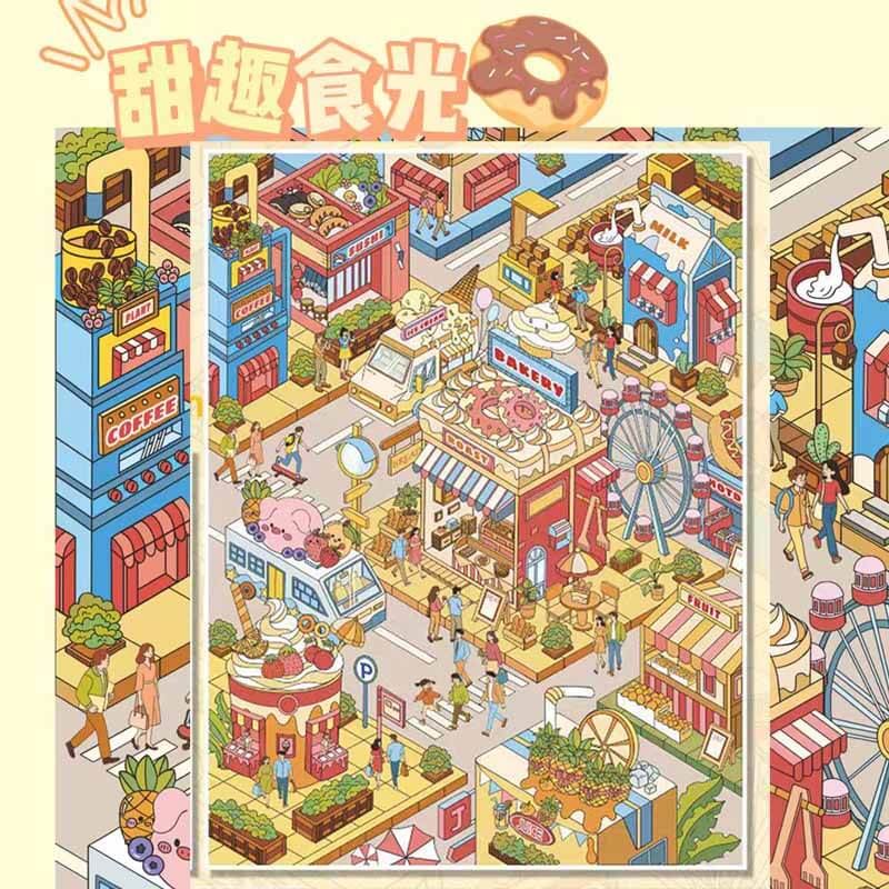 Whimsical Bites Store DIY 3D Scene Stickers 2 Cute Scenes(L)