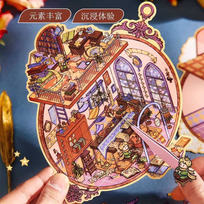 Whimsy Realms DIY 3D Scene Stickers 4 Cute Miniature Scenes(M)