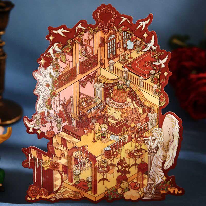 Whimsy Realms DIY 3D Scene Stickers 4 Cute Miniature Scenes(M)