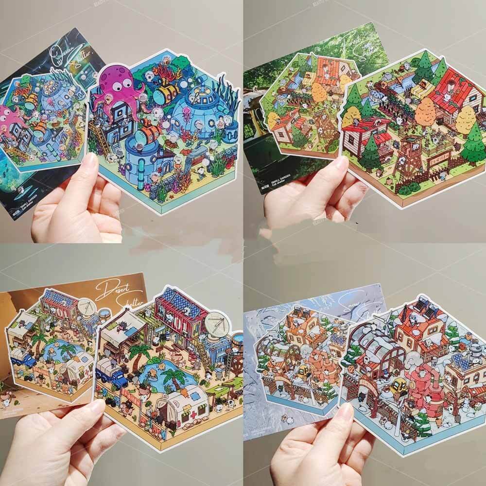 Wilderness Haven DIY 3D Scene Stickers 4 Cute Miniature Scenes(S)