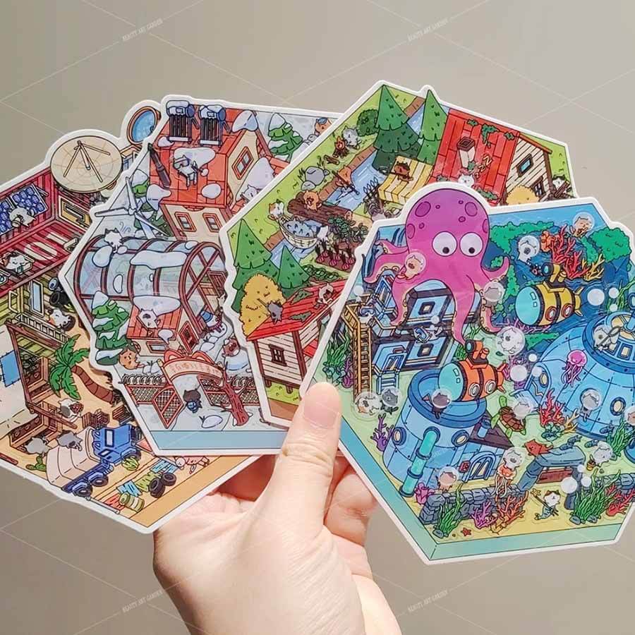 Wilderness Haven DIY 3D Scene Stickers 4 Cute Miniature Scenes(S)