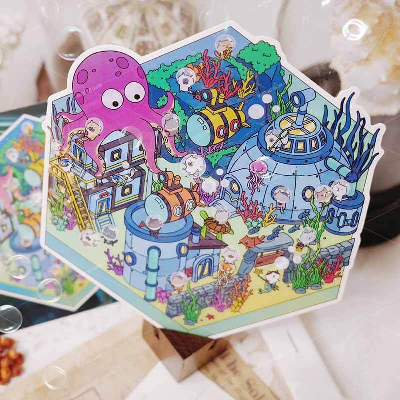 Wilderness Haven DIY 3D Scene Stickers 4 Cute Miniature Scenes(S)