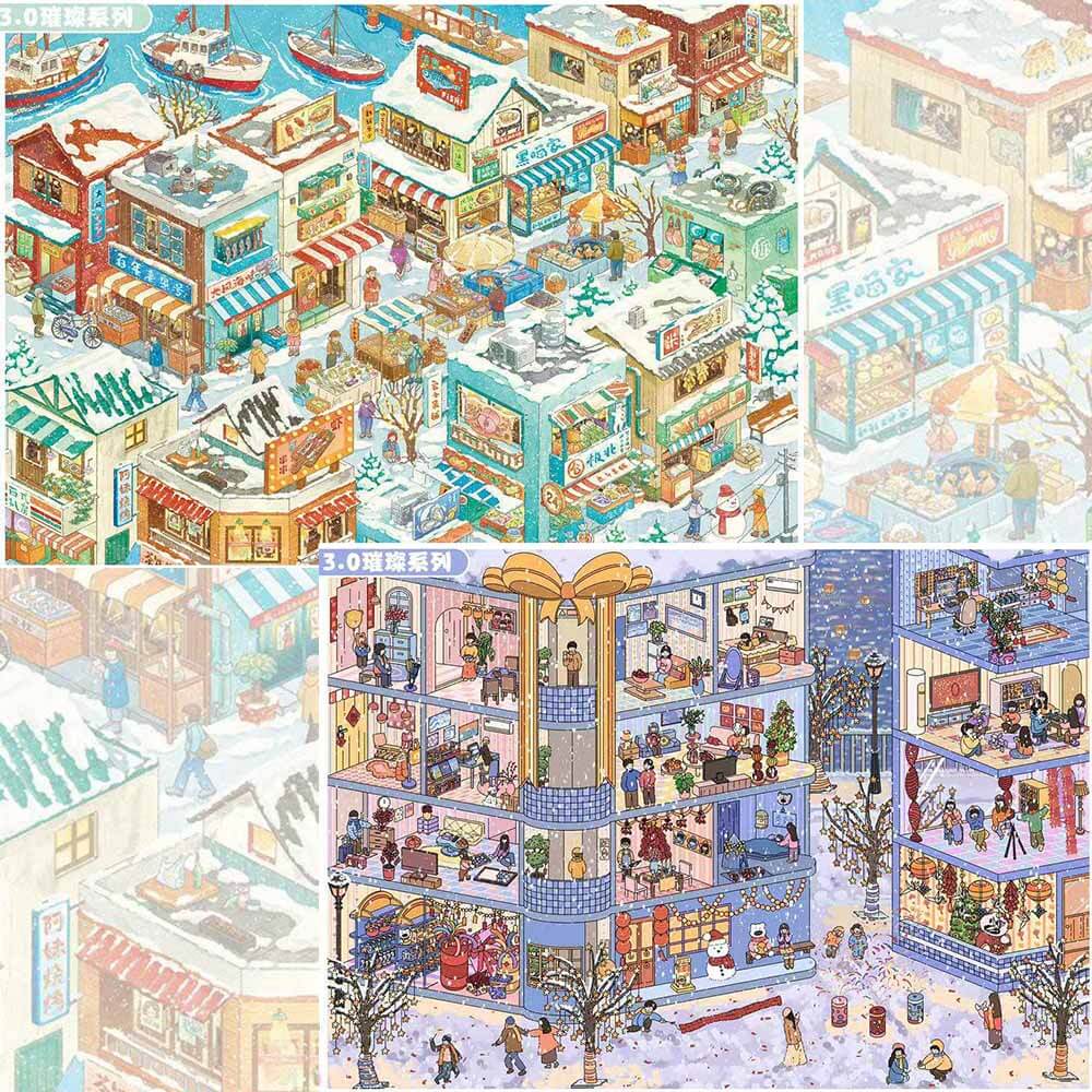 Winter Escape DIY 3D Scene Stickers 2 Cute Scenes(L)