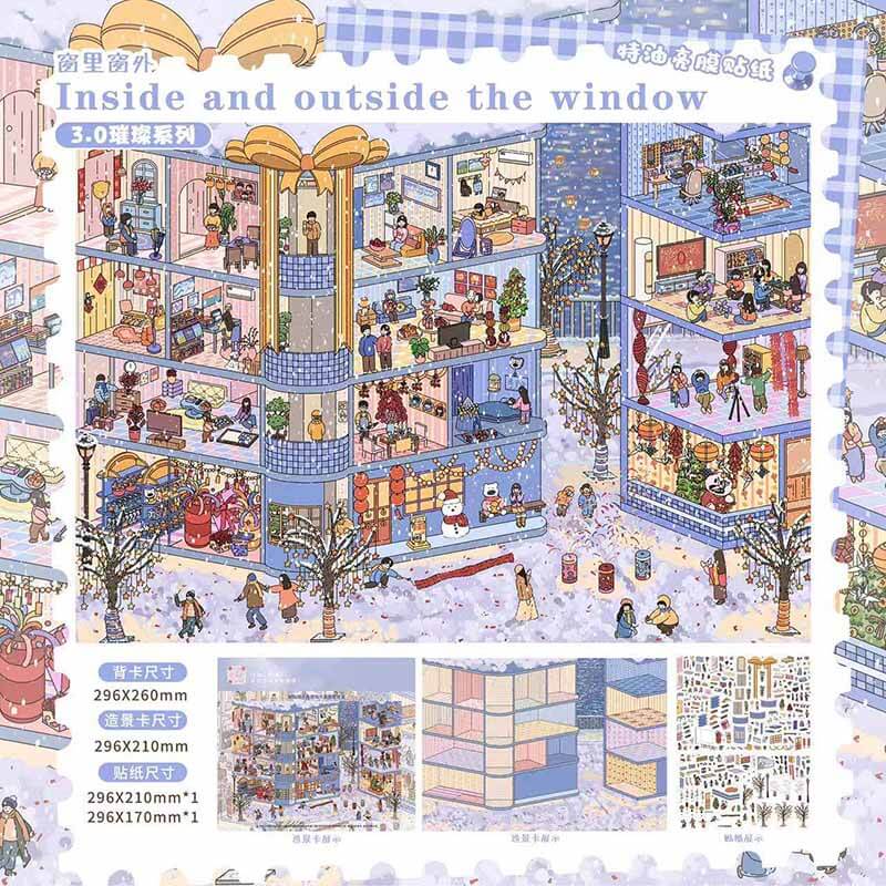 Winter Escape DIY 3D Scene Stickers 2 Cute Scenes(L)