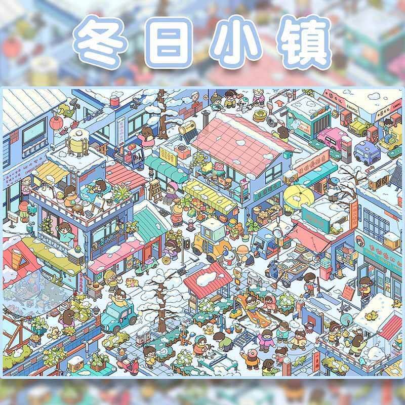 Winter Fest DIY 3D Scene Stickers 4 Cute Scenes(L)