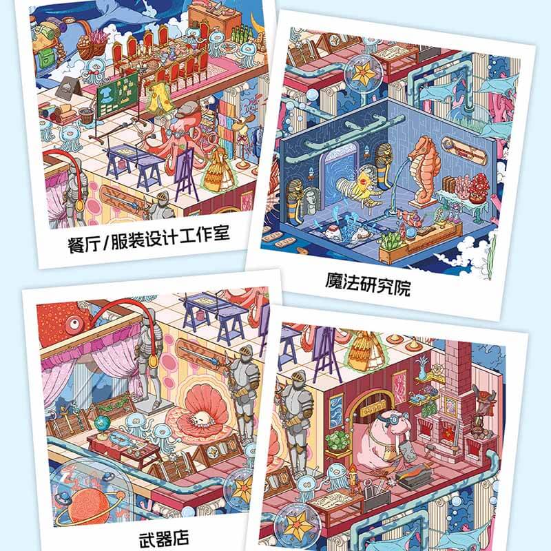 Winter Glow DIY 3D Scene Stickers 2 Cute Miniature Scenes(L)