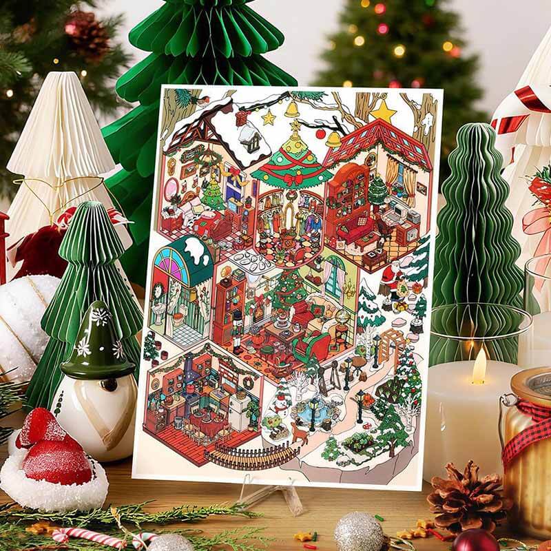 Winter Glow DIY 3D Scene Stickers 2 Cute Miniature Scenes(L)