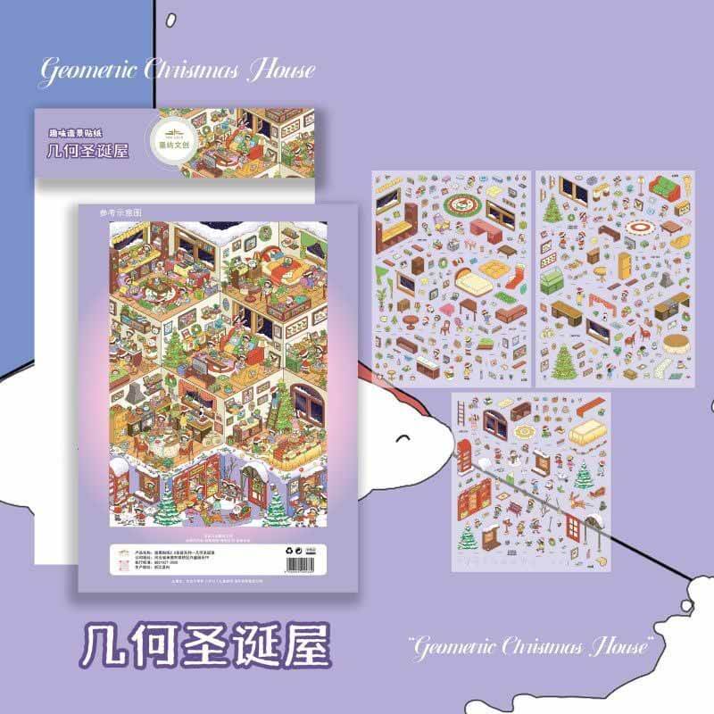 Winter Tale Build DIY 3D Scenes Sticker 4 Cute Scenes(L)