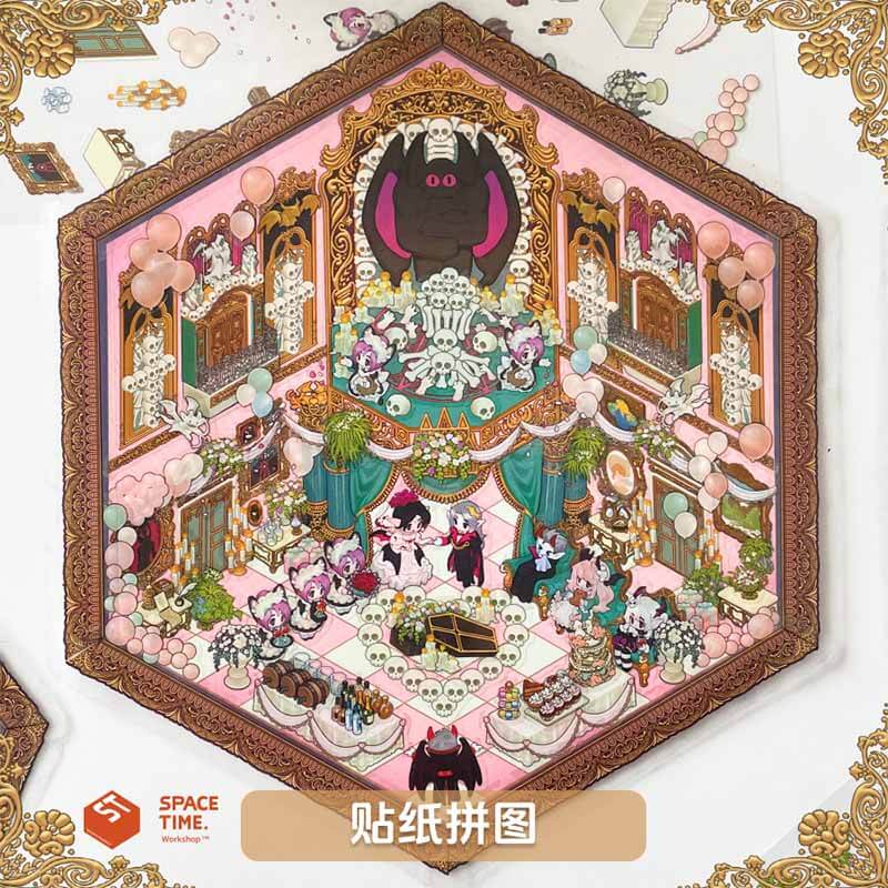 Wolfe family DIY 3D Scene Stickers 4 Cute Miniature Scenes(M)