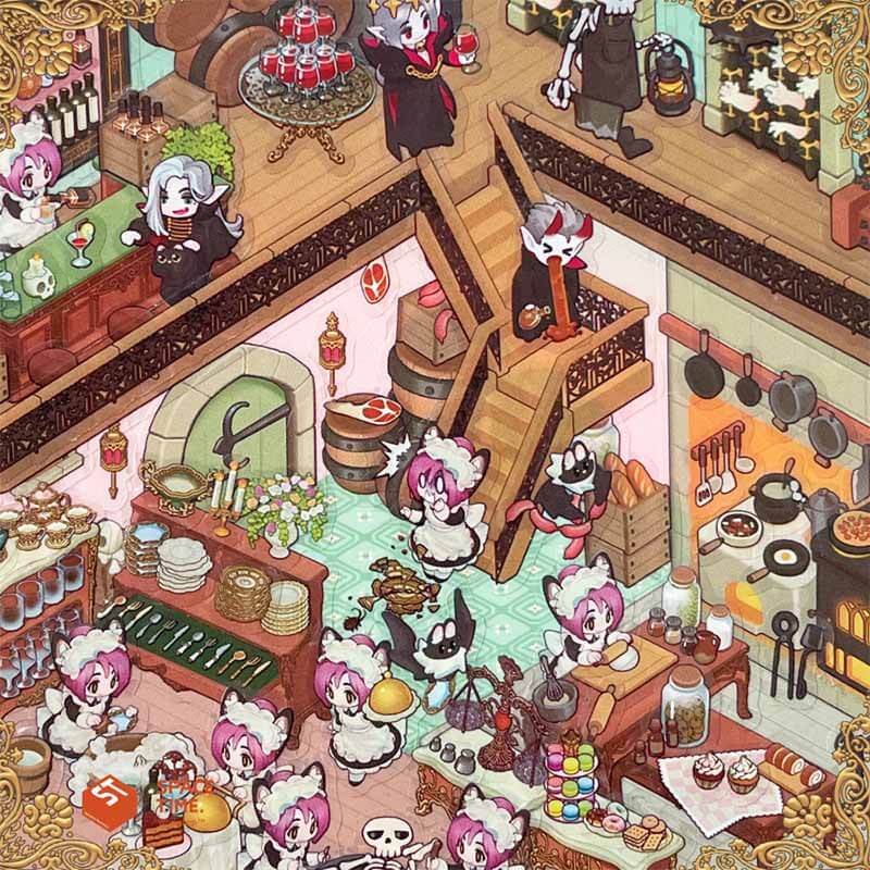 Wolfe family DIY 3D Scene Stickers 4 Cute Miniature Scenes(M)