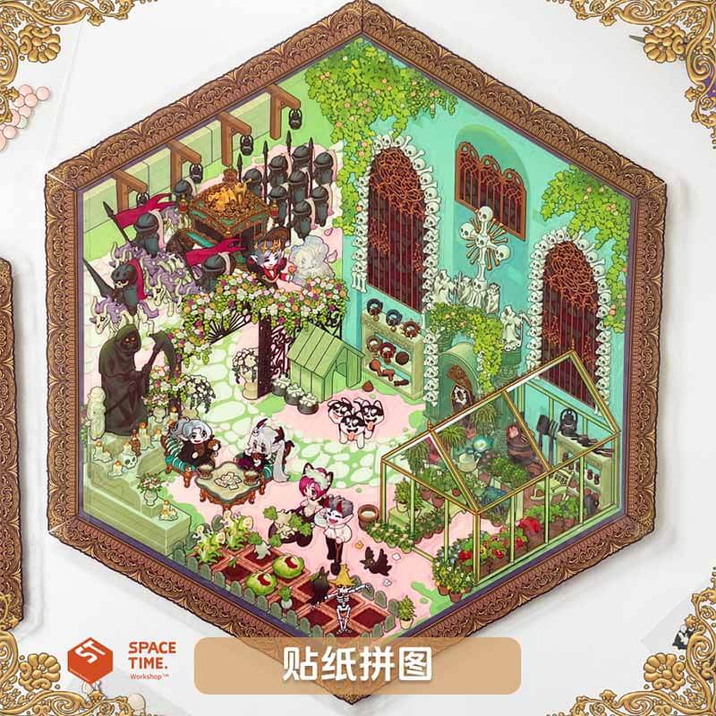 Wolfe family DIY 3D Scene Stickers 4 Cute Miniature Scenes(M)