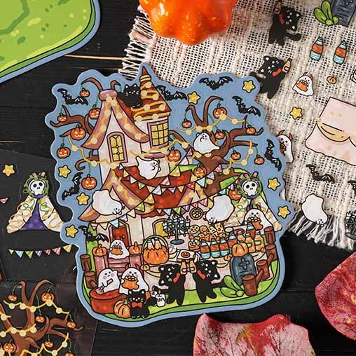 Wonder Carnival DIY 3D Scene Stickers 4 Cute Miniature Scenes(S)