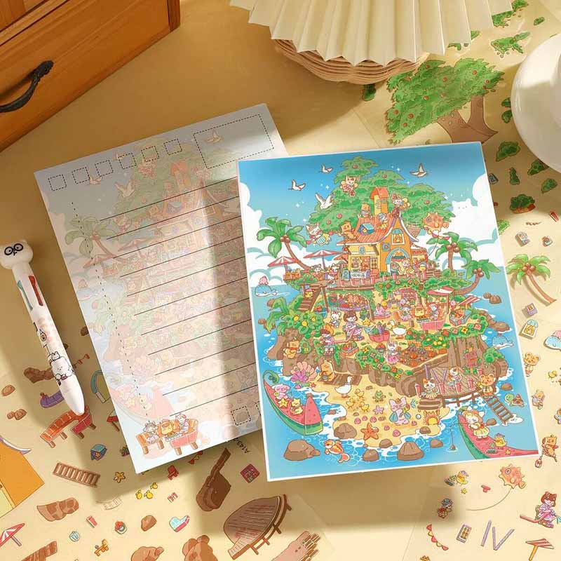 Wonder Transit DIY 3D Scene Stickers 3 Cute Miniature Scenes(L)
