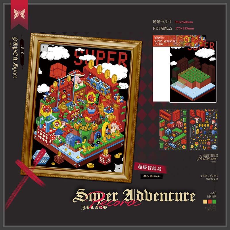 WonderVerse Odyssey DIY 3D Scene Stickers 4 Cute Miniature Scenes(L)