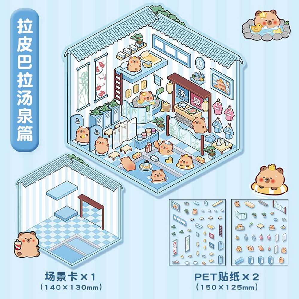 Wonderful Shop DIY 3D Scene Stickers 4 Cute Miniature Scenes(S)