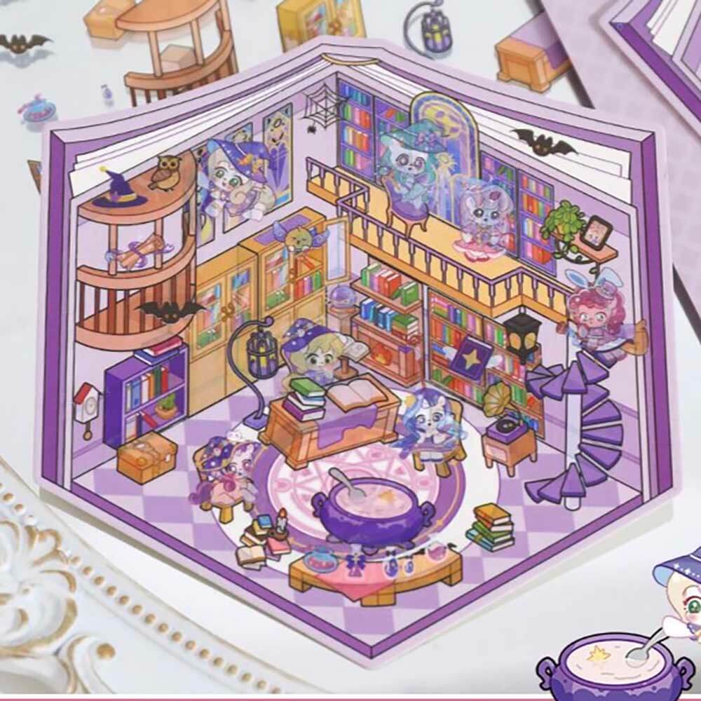 Wonderful Shop DIY 3D Scene Stickers 4 Cute Miniature Scenes(S)