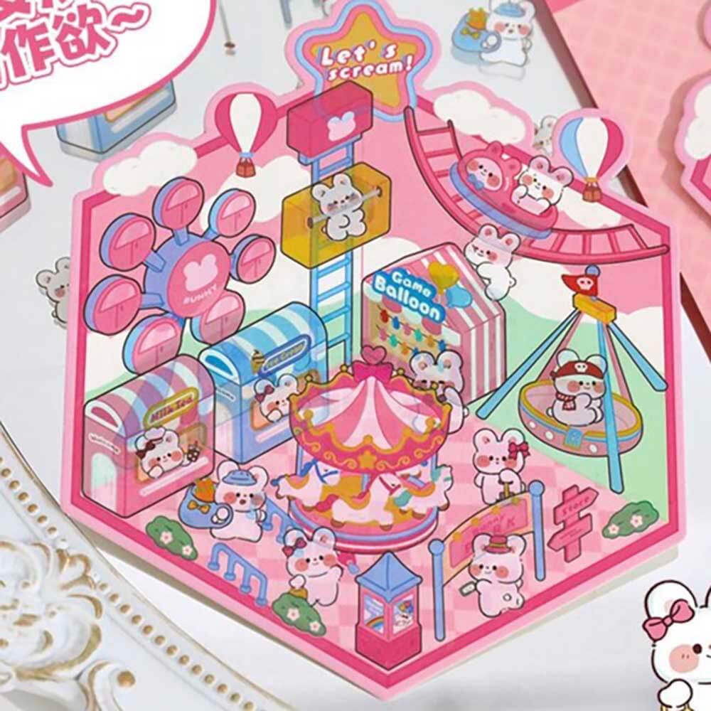 Wonderful Shop DIY 3D Scene Stickers 4 Cute Miniature Scenes(S)