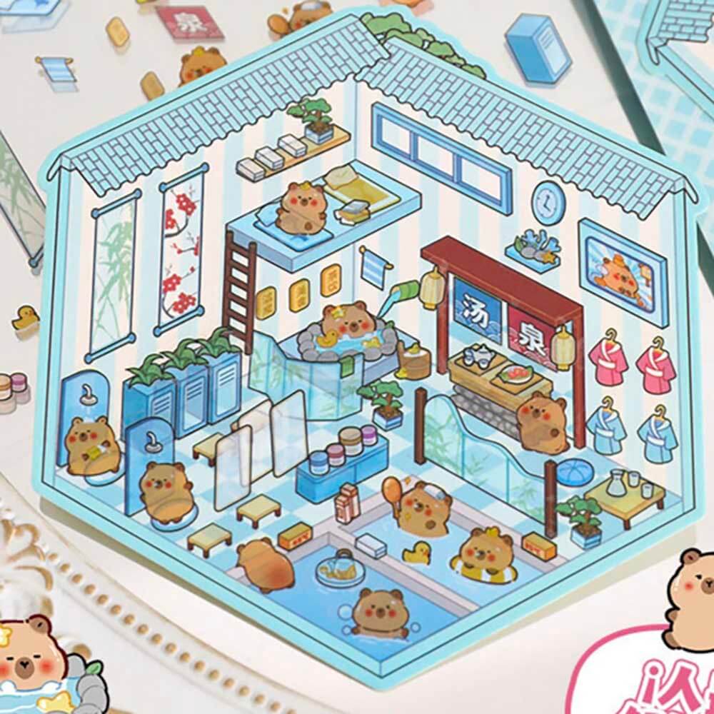 Wonderful Shop DIY 3D Scene Stickers 4 Cute Miniature Scenes(S)
