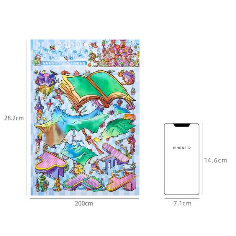 Wonders of Magic DIY 3D Scene Stickers 4 Cute Miniature Scenes(L)