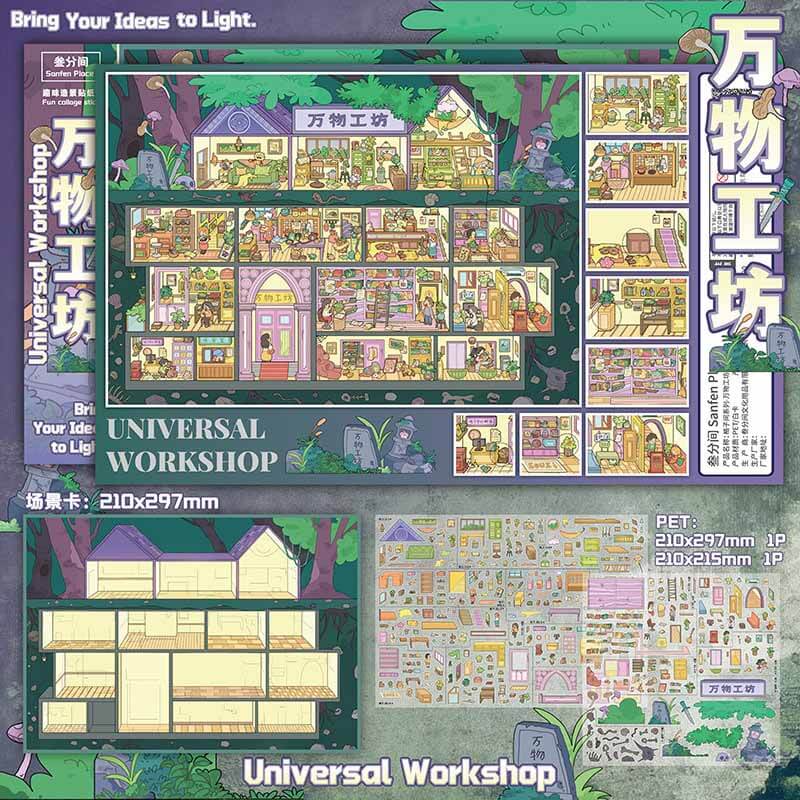 Woodland Living DIY 3D Scene Stickers 4 Cute Miniature Scenes(L)