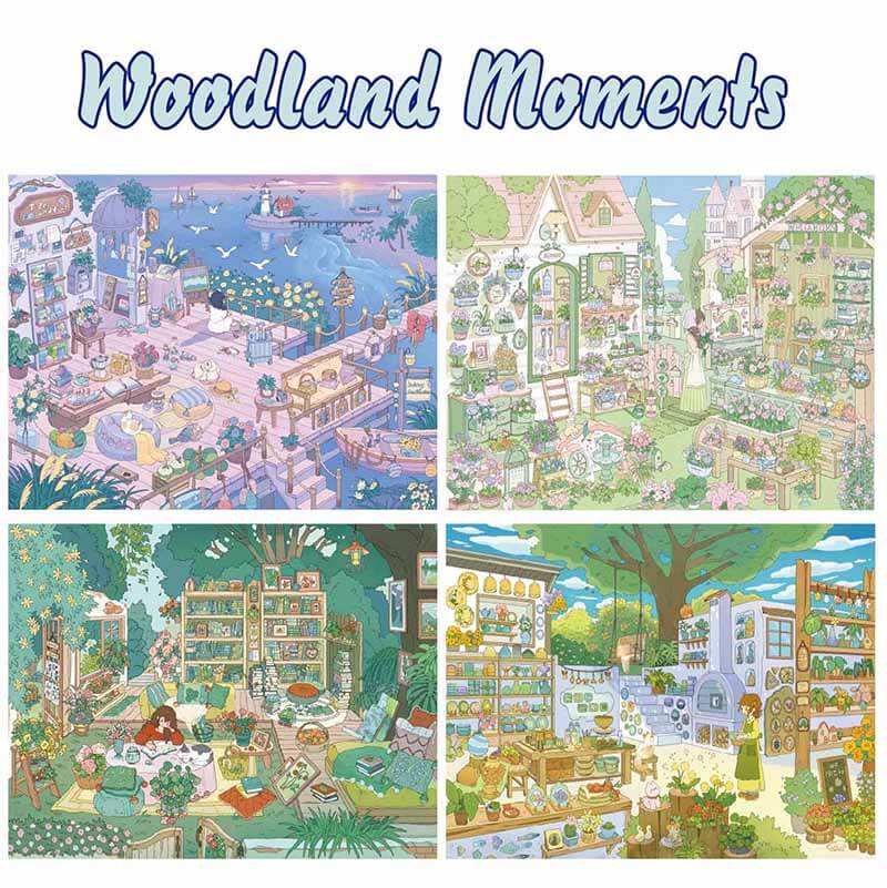 Woodland Moments DIY 3D Scene Stickers 4 Cute Scenes(L)