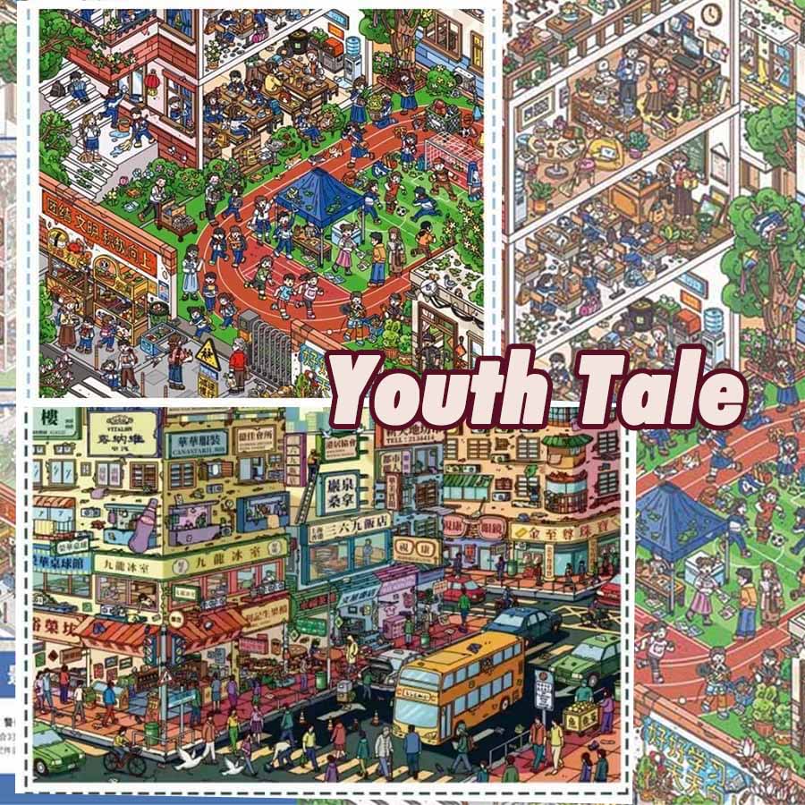 Youth Tale DIY 3D Scene Stickers 2 Cute Scenes(XL)