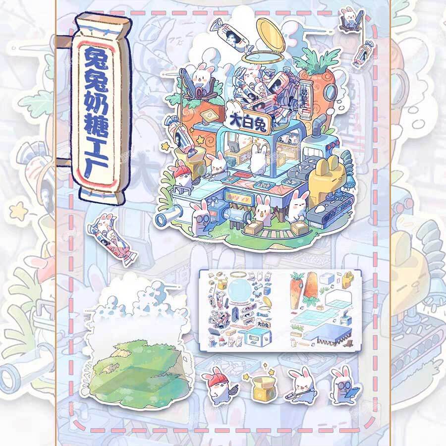 Yummy Lab DIY 3D Scene Stickers 2 Cute Miniature Scenes(M)