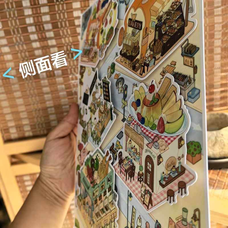 Yummy Town DIY 3D Scene Stickers Cute Miniature Scenes(L)