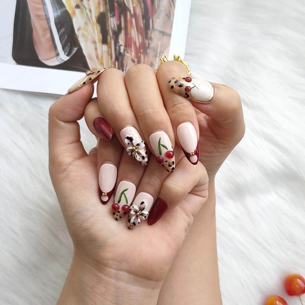 Art Garden Press On Nails Wild Cherry 35