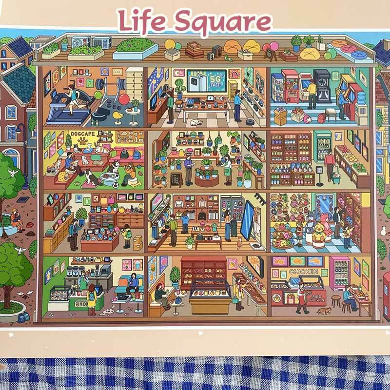 Urban Corner DIY 3D Scene Stickers 2 Cute Scenes(xxL)