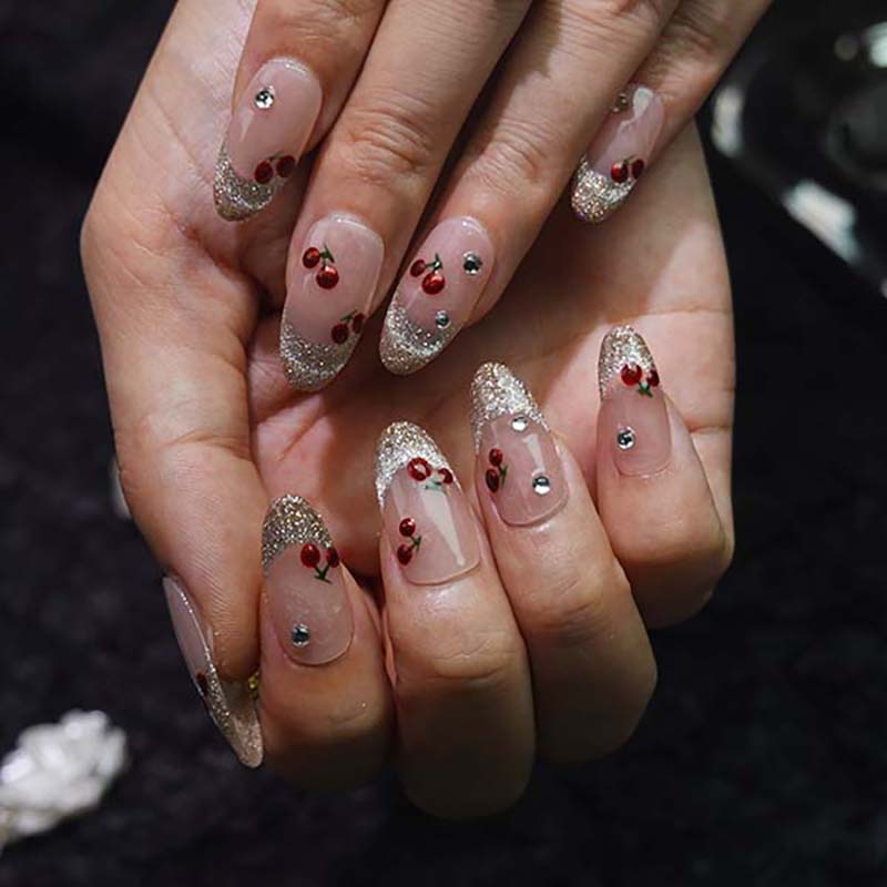 Art Garden Press On Nails Cherry Champagne 103