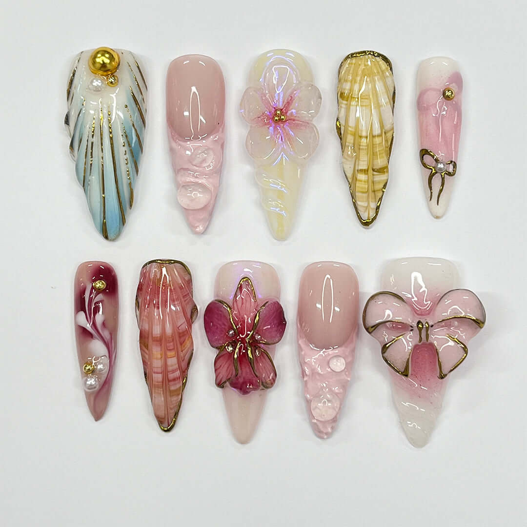 Art Garden Press On Nails Beach Parasise - Beauty Art Garden
