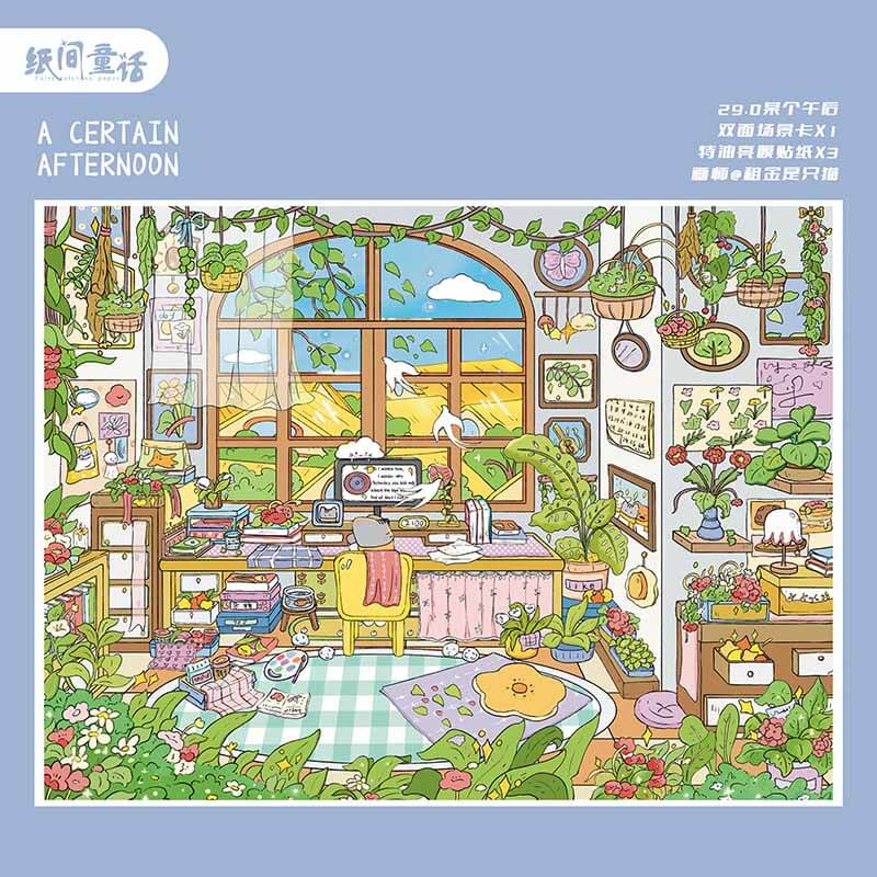 Time Moments DIY 3D Scene Stickers 2 Cute Scenes(L)