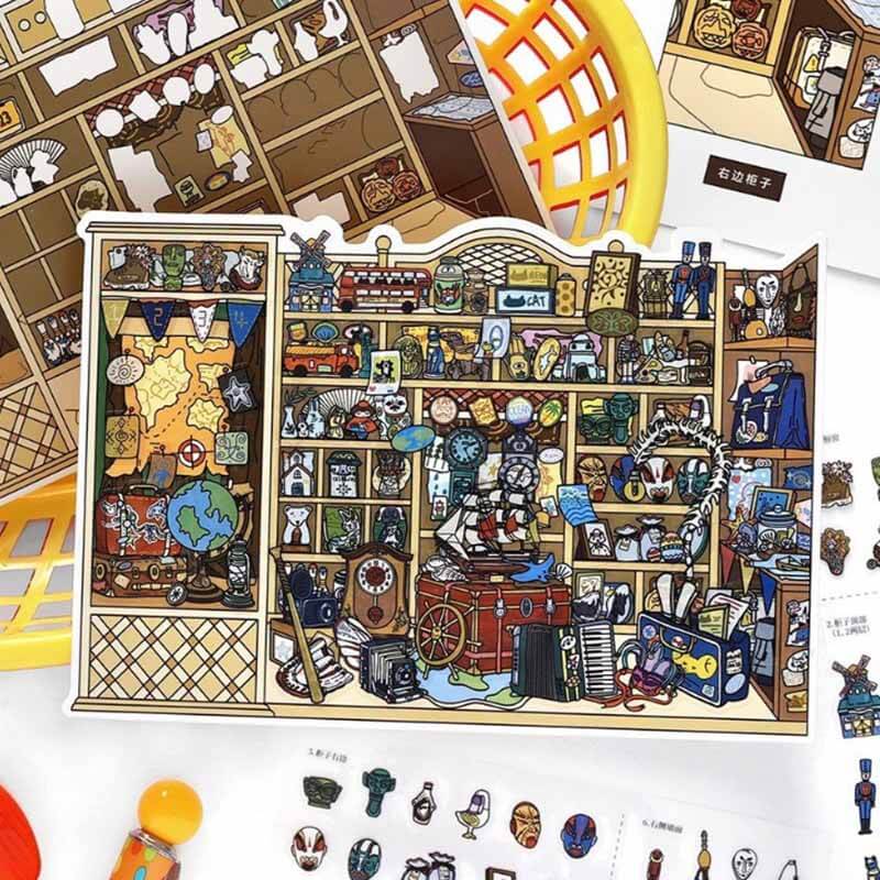 Playful Shop DIY 3D Sticker 4 Cute Miniature Scenes(S)