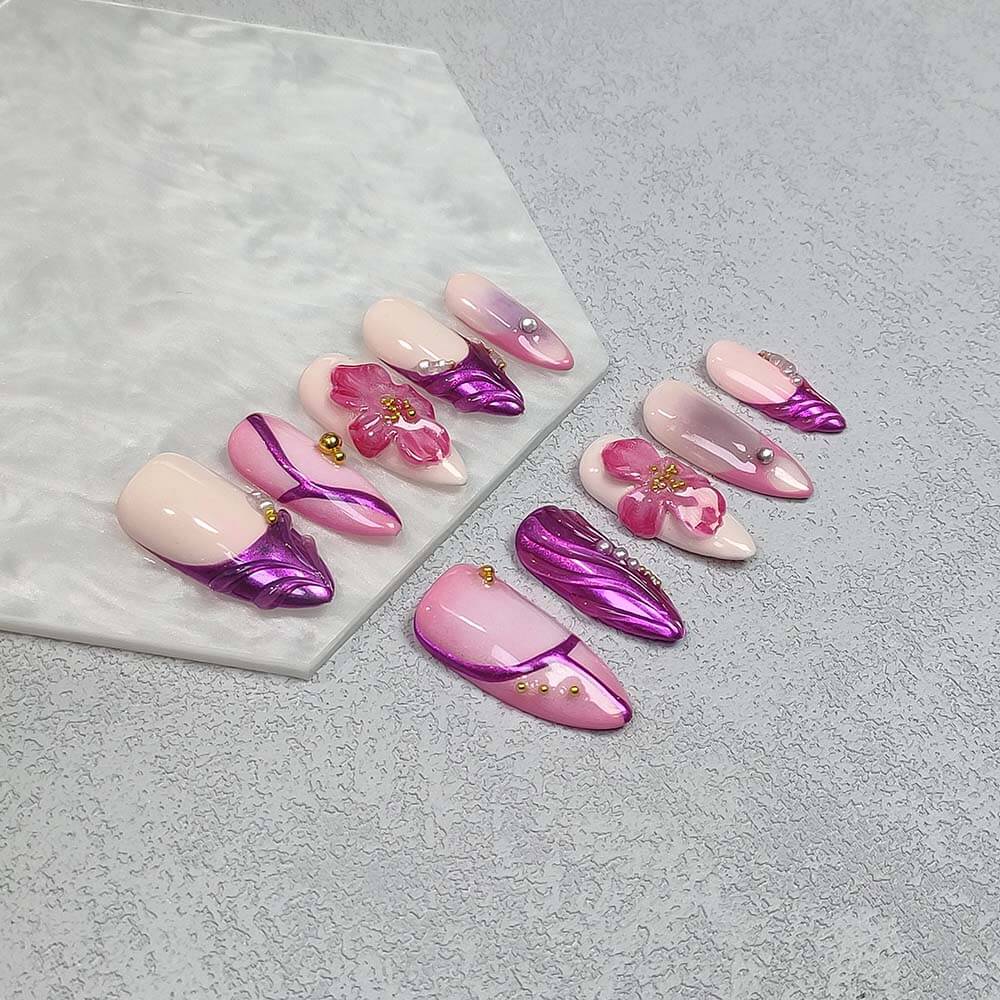 Art Garden Press On Nails Purple Night Dream 30