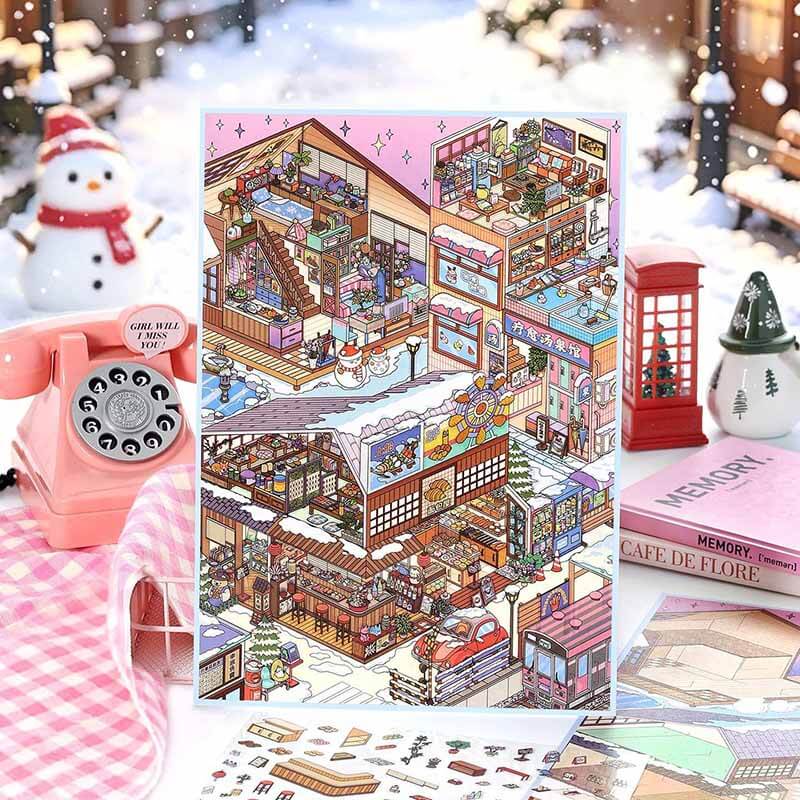 Street and Spring DIY 3D Sticker 2 Cute Miniature Scenes(L)