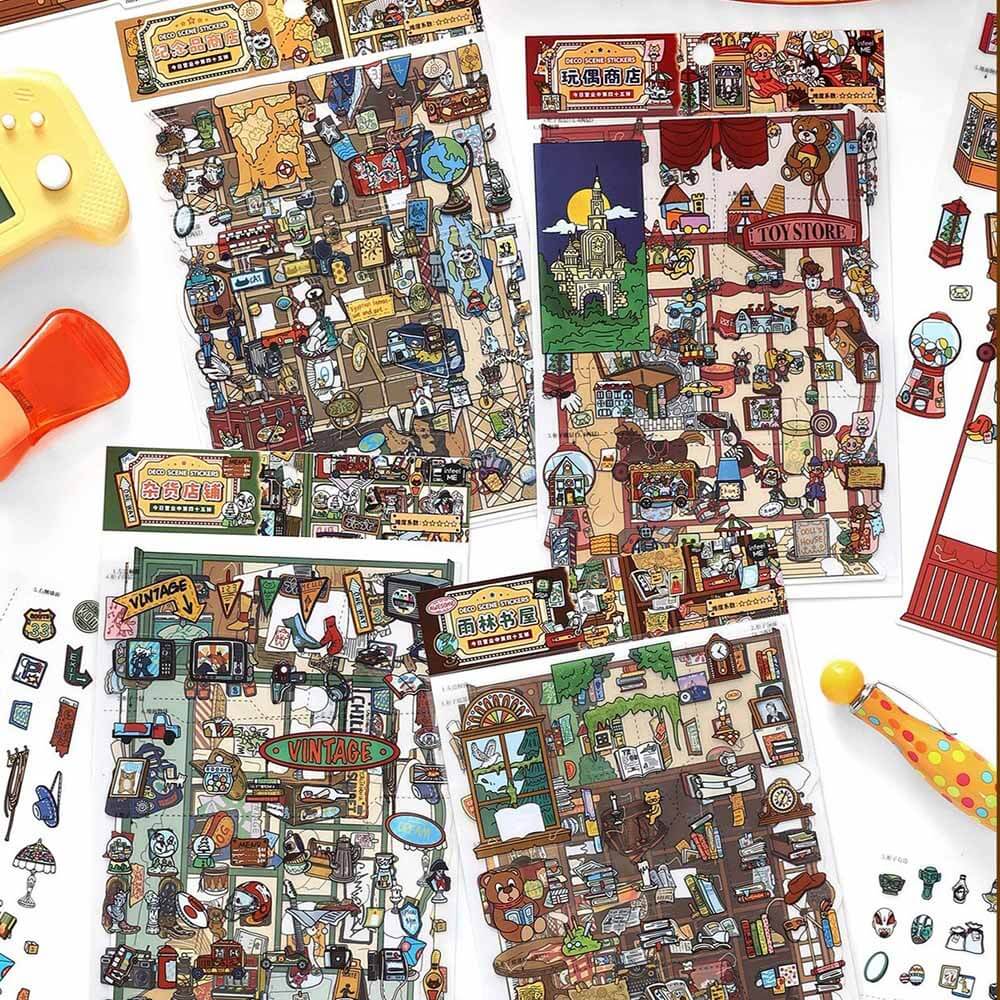 Playful Shop DIY 3D Sticker 4 Cute Miniature Scenes(S)