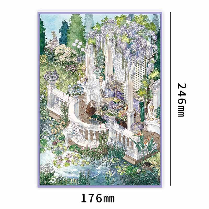 Floral Serenity DIY 3D Sticker 2 Cute Miniature Scenes(L)